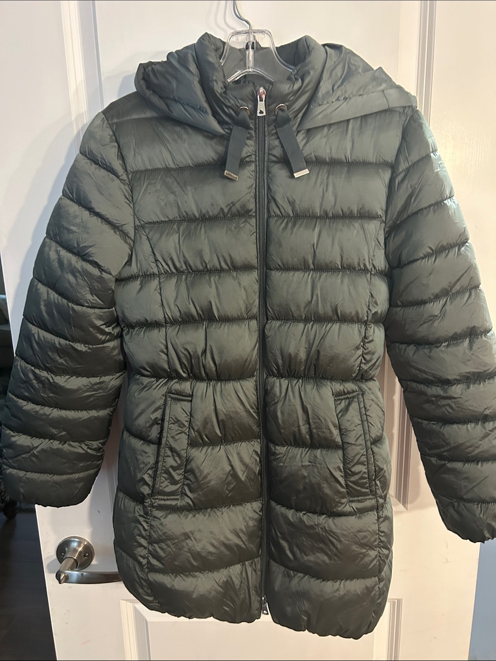 Mayoral Olive Green Quilted Kids Puffer Jacket with Hood